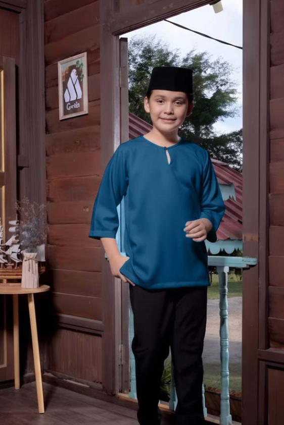 teal blue boy Kids Size - Teal Blue - Image 1